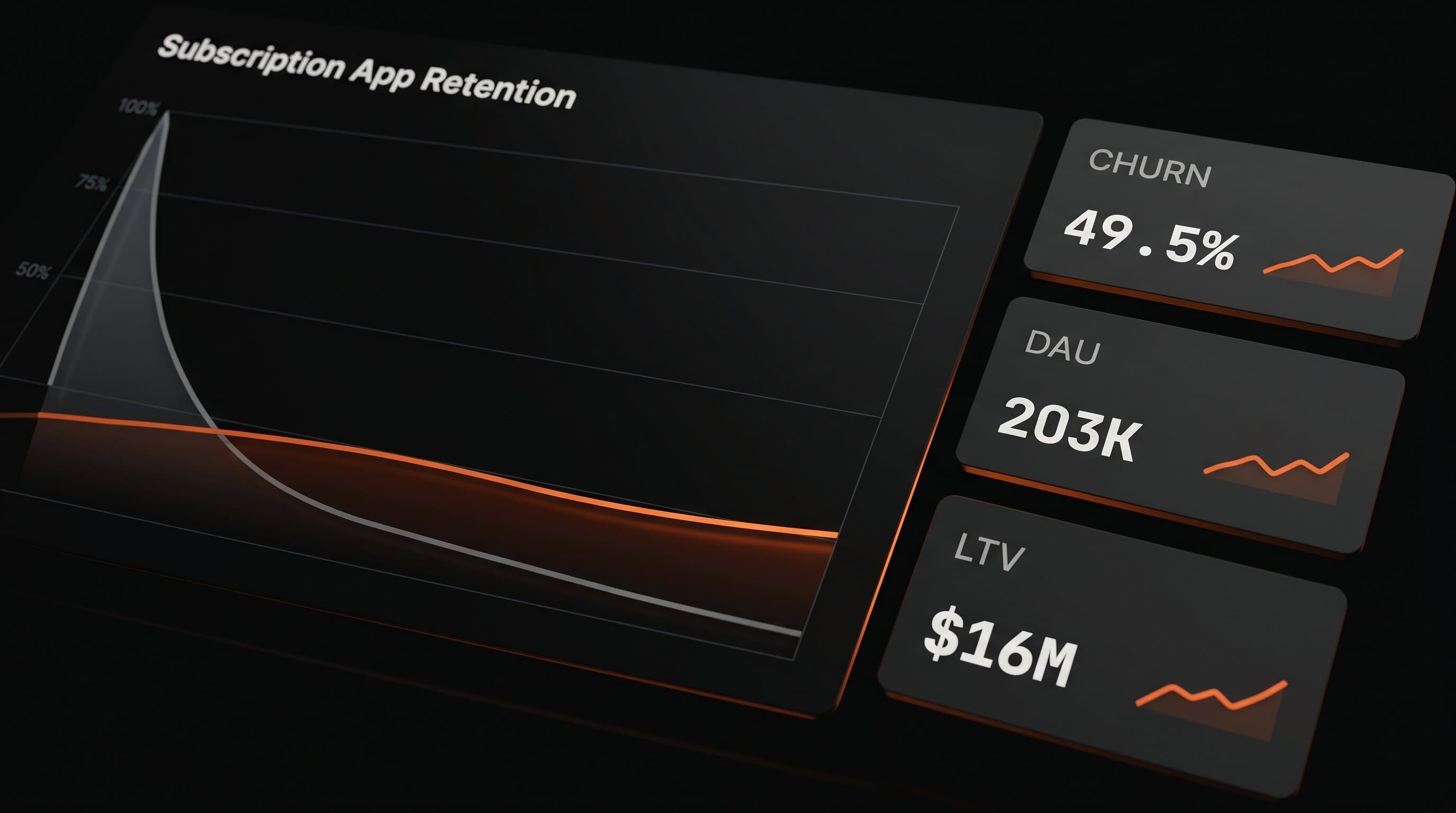 Creator app retention dashboard