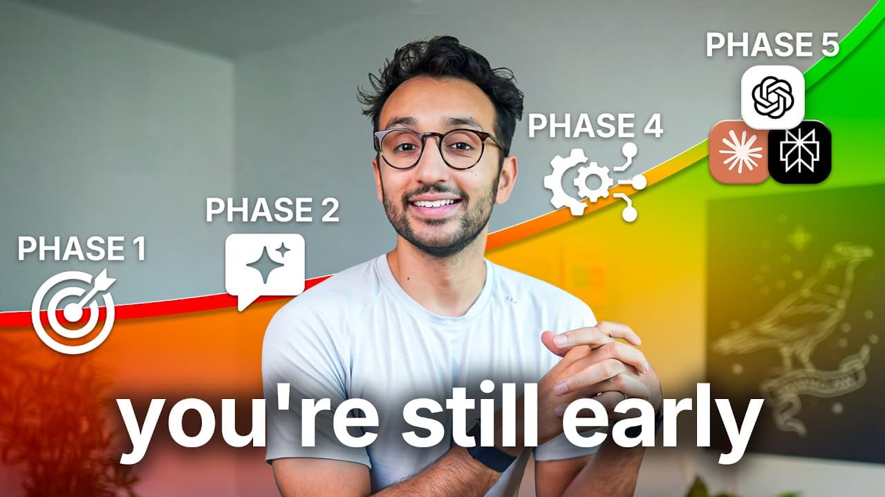 Ali Abdaal explaining AI learning phases on YouTube