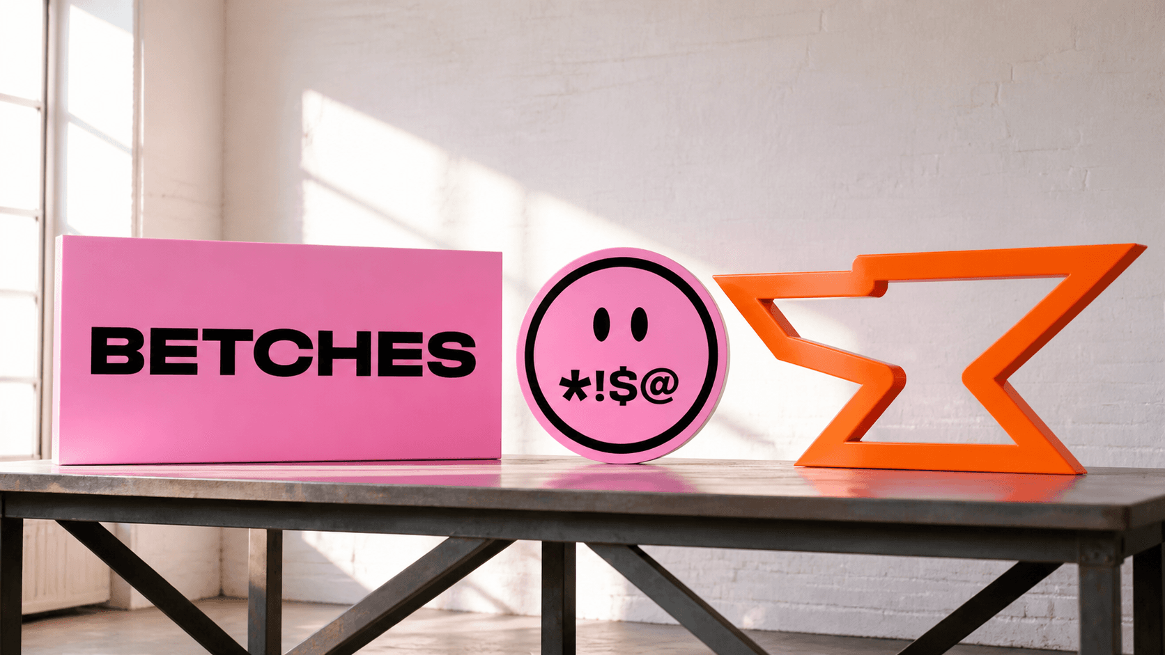 The Betches brand and paid membership product beside the Built by Foundry mark on a real fabrication bench
