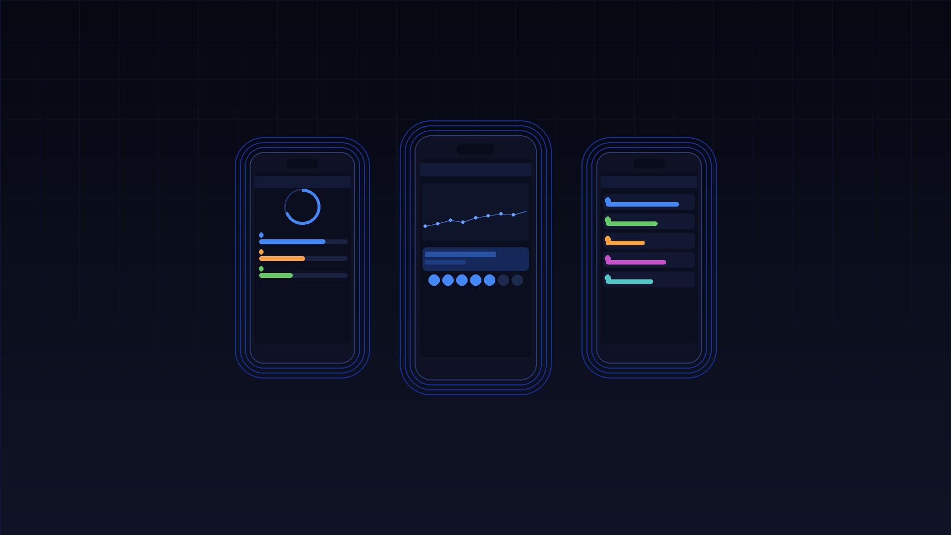 Carbon Diet Coach app showing macro tracking dashboard, weekly check-in screen, and food log on three phones against a dark science-inspired background