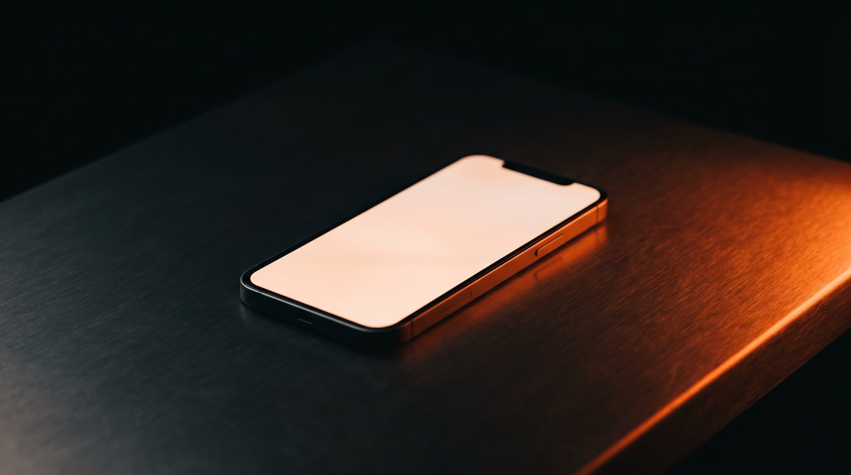 A smartphone on a dark surface with a warm orange glow, representing a creator-owned subscription app