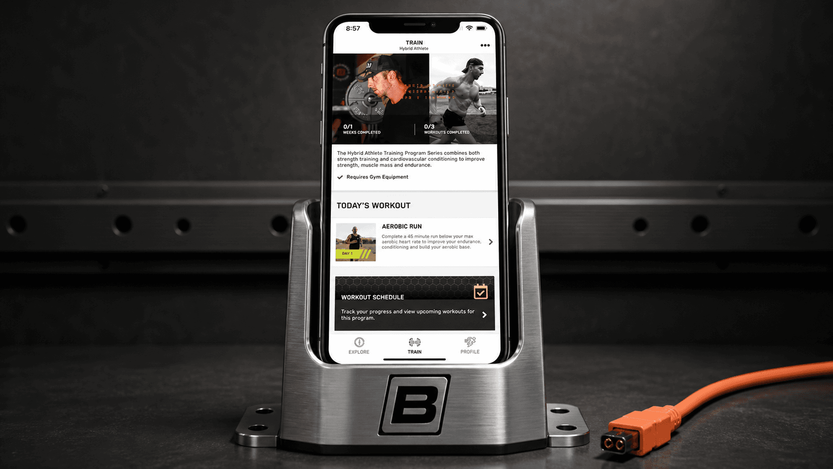 The archived BPN Training app in an unplugged and unbolted store display