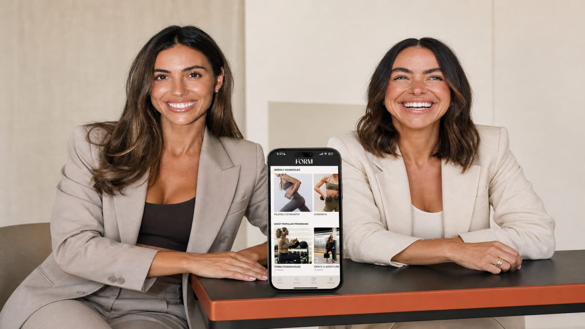 FORM co-founders Sami Clarke and Sami Spalter with their finished app